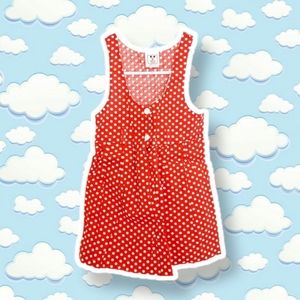 Vintage Red Polka Dot Kids Dress